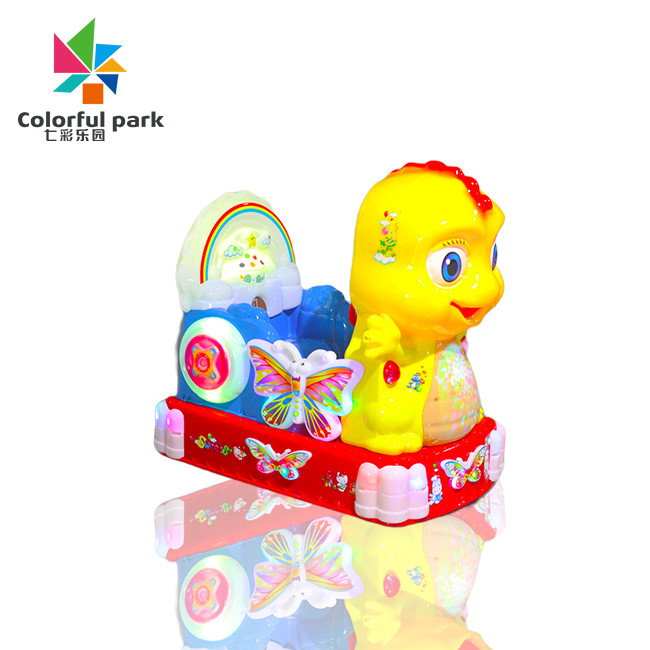 Kids Game Machine Coin-Operated Shake Truck Commercial New Electric Music Yellow Dinosaur Rocker
