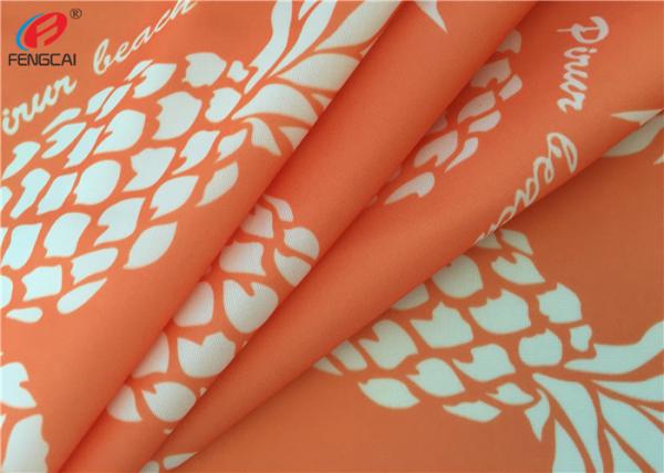 Quality Printed 4 Way Stretch 87 Polyester 13 Spandex Fabric For Bikini , Waterproof for sale