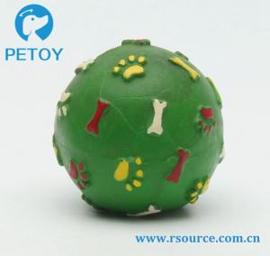 Wholesale Bone and paw printing Latex squeaky dog ball toy from china suppliers