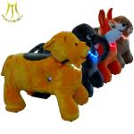 Hansel kids ride on steel frame plush motorized animals toys for sale