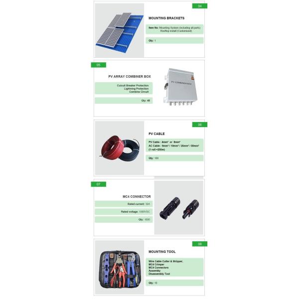 ODM 2MW Solar Hybrid Kit Hybrid Grid Tie Solar System Ground Installation