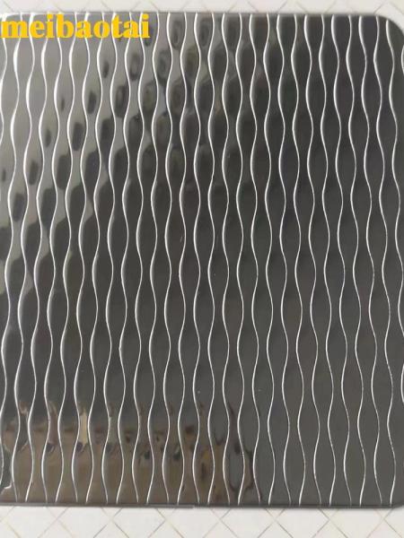 1.0mm Thickness Embossed Stainless Steel Sheet Gold Mirror Stamp Finished Slit