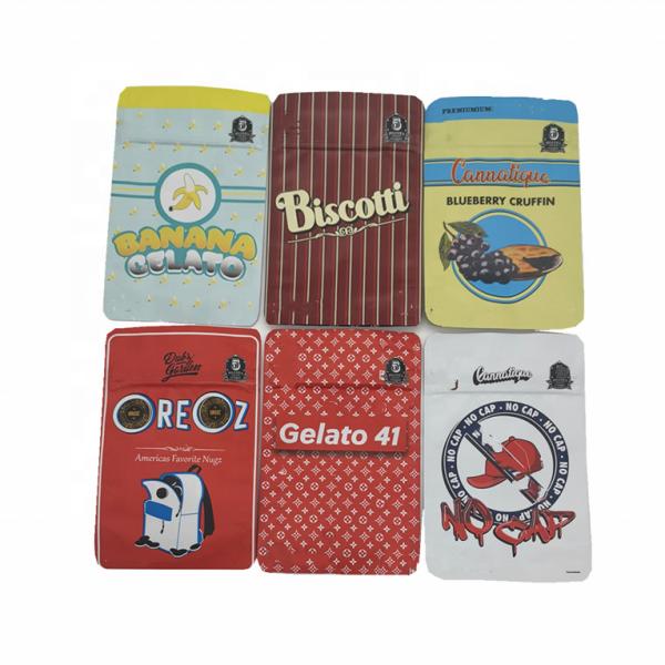 Small Plastic Resealable Zipper Bags Waterproof Stand Up Zipper Pouch For Dried