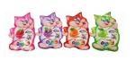 Ball Shape Chewing Gummy Sweets Red Color Fruit Flavored Packed In Cat Pattern