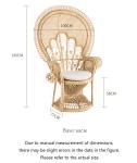 Wooden Rattan Arm Chair Outdoor Wicker Peacock Furniture