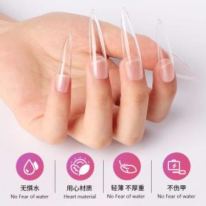Wholesale 500PCS Half Cover False Nails Tips ABS Natural 11 Sizes Lady French Acrylic Artificial Tip from china suppliers