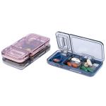 BPA Free Travel Pill Box Silicone Seal Ring Pill Cutter With Storage