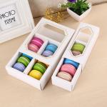 Personalised Macaron Food Packaging Box With Clear Window 15.7x12.8x5.8cm