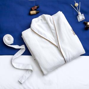 Wholesale Cotton Microfiber Spa Quality Bathrobes , Hotel Collection Spa Robe Double Layer from china suppliers