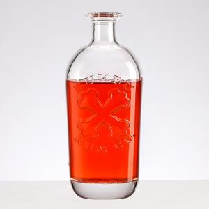 Wholesale Whisky Brandy Vodka Glass Bottle 500ml 700ml with Cork Seal and Glass Collar from china suppliers