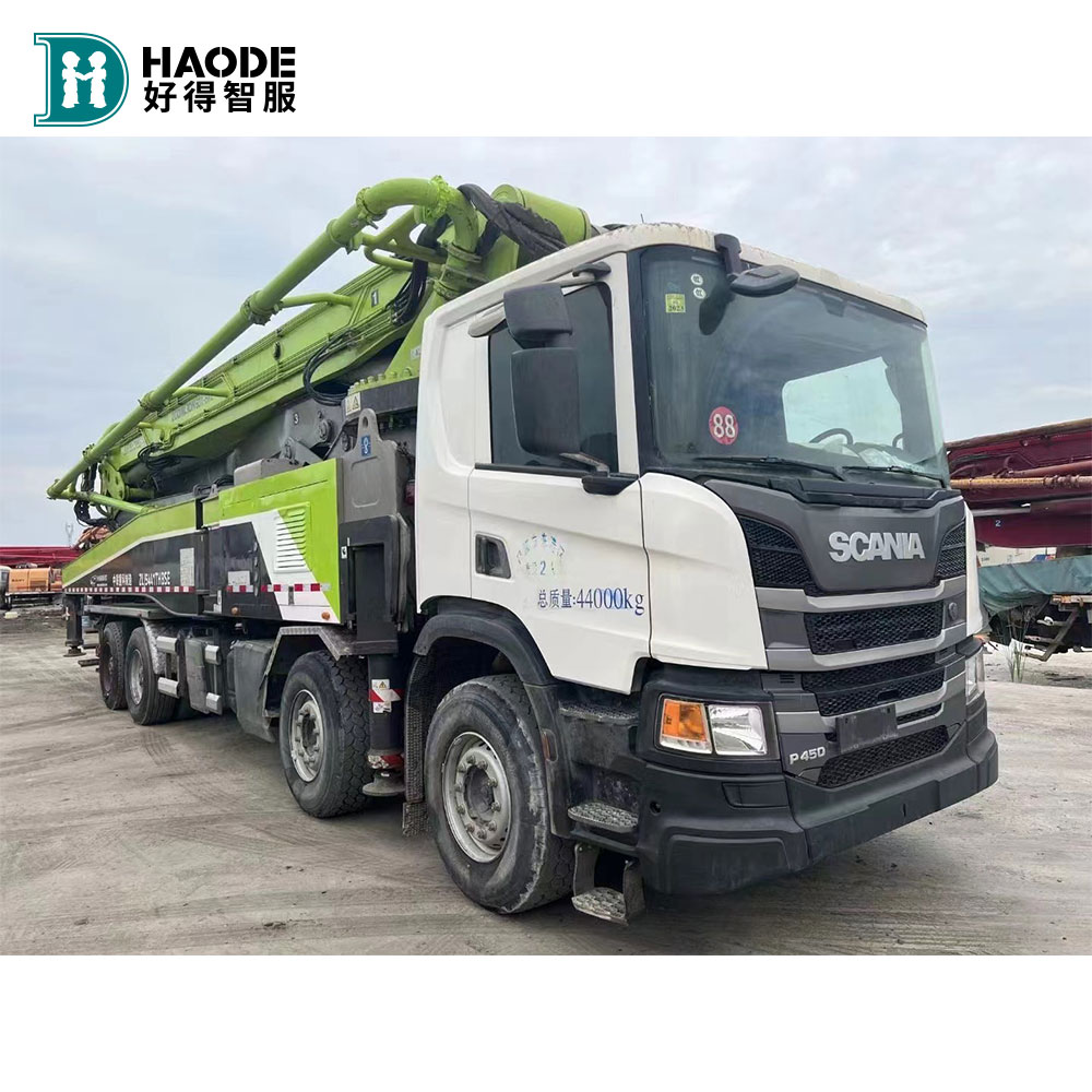 Used Truck Mounted Concrete Pump Truck With Scania Chassis 56 Meters