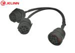 Overmolded J1939 Y Cable Type 1 Female To Male Connector DC300V 5M ohm/10ms