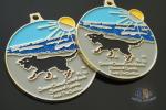 Round Shape Fun The Sun Run And Racing Metal Medal Shiny Gold Plating