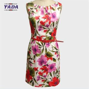 Wholesale Elegant fashion neck floral printed bodycon shirt dresses classic casual ladies dress names with low price from china suppliers