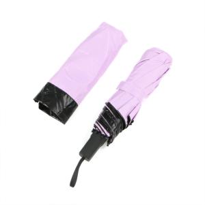 Wholesale upf 50+ uv blocker three fold umbrella with custom logo in purple color from china suppliers