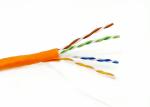 Orange PVC UTP Bulk CAT6 Ethernet Cable 23AWG 4 Pairs Unshielded Twisted Wire