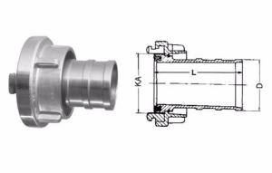 Wholesale 2.5 Inch Aluminium Fire Hose Couplings OEM / ODM Fire Hydrant Adapter from china suppliers