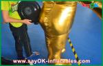 Golden Man Cloth Inflatable Cartoon Characters For Birthday Parties