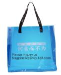 Custom Logo Printing Pvc Transparent Tote Clear Shopping Bags With Handles,