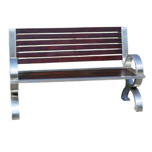 China Stainless Outdoor Metal Bench 3 Seater Garden Bench Metal Wood on sale