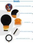480*480 2.1inch 300Cd/M2 Round TFT Display For Smart Wearable