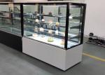 Cold Square Glass Bakery Display Case 3 Tier 1500mm With White Marble Base