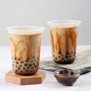 Wholesale Transparent Disposable Plastic Cups With Lids Custom Logo For Takeaway Beverages from china suppliers