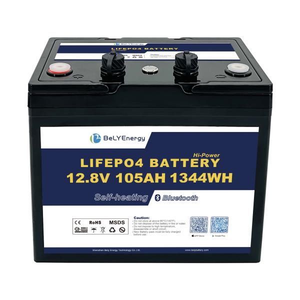 Solar Energy System 12v 105ah Lifepo4 Battery Customized With CAN RS485