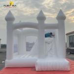 Customized Inflatable Bouncy Castle With Slide Wedding White Bounce House