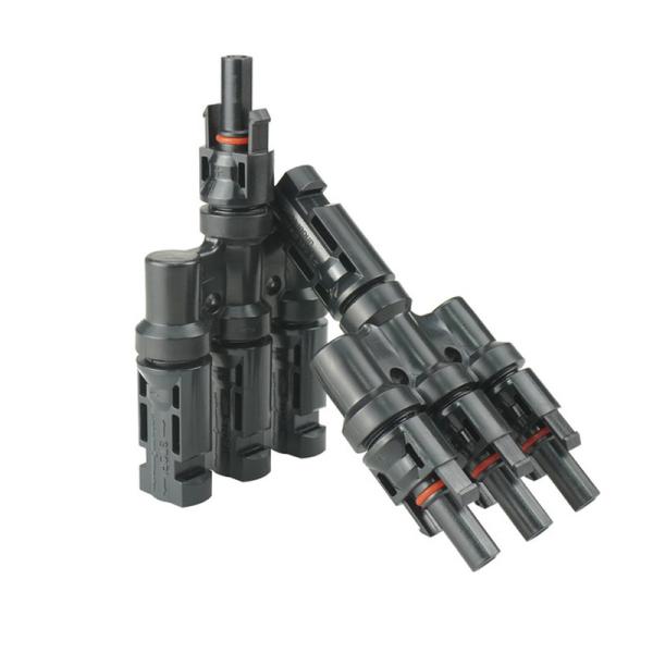 6000V 50Hz Test Voltage Solar Branch Connectors Waterproof Copper IP67 Rated