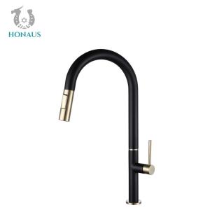 China OEM ODM Smart Touch Control Kitchen Faucet Copper Pull Out Kitchen Tap on sale