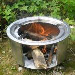 Windproof Stainless Steel Large Portable Picnic Camping Wood Burning Stove for