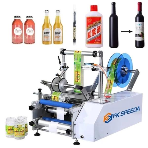 FK603 Semi-Automatic Desktop Labeling Applicator for Plastic Round Bottles