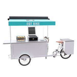 Wholesale Wooden Box Street Food Cart Three Wheels Stable Structure With Food Safe Material from china suppliers