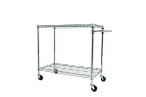 Wholesale Customized Stainless Steel ESD Wire Shelf Trolley Cart Mesh Storage Antistatic Wire Trolley from china suppliers