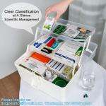 3-Layers Plastic Portable Storage Box,Household Plastic Craft Supply Box With
