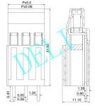 24-12AWG Wire Range Pluggable Terminal Block 2P 3P Poles DL129H-XX-5.0/5.08 300V