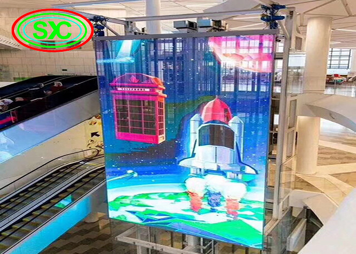 1R1G1B P10.42 4000nits Transparent Led Display Glass