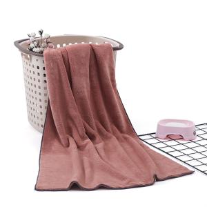 Wholesale 60x120cm Fast Drying Dog Microfibre Bath Towel Ultra Soft Microfiber Coral Fleece Towel from china suppliers