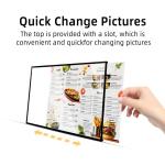Black/Silver Led Menu Board With Hanging Display Frame For Restaurant Cinema