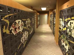 Wholesale Brown Shoe Storage Locker 10 Comparts 1 Column H1810 × W310 × D460mm For Siwmming Pool from china suppliers