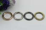 Polished gold inner diameter 25mm metal spring o ring carabiner open ring