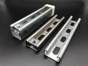 Wholesale Hot Dip Galvanized C Channel 41x41 Perforated Solar Mounted Channel Rail from china suppliers