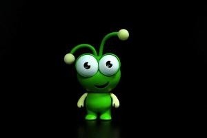 Wholesale Cricket Insect Plastic Toy Figures Movable Arm With Two Big Eyes 6.5*7*2.4cm from china suppliers