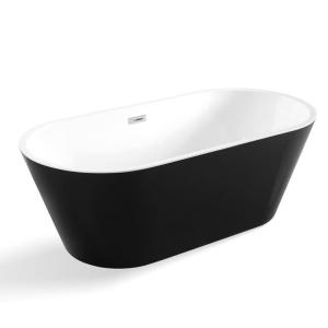 Wholesale Lightweight Multilayer Acrylic Black Corner Bathtub Free Standing Deep Soaking from china suppliers