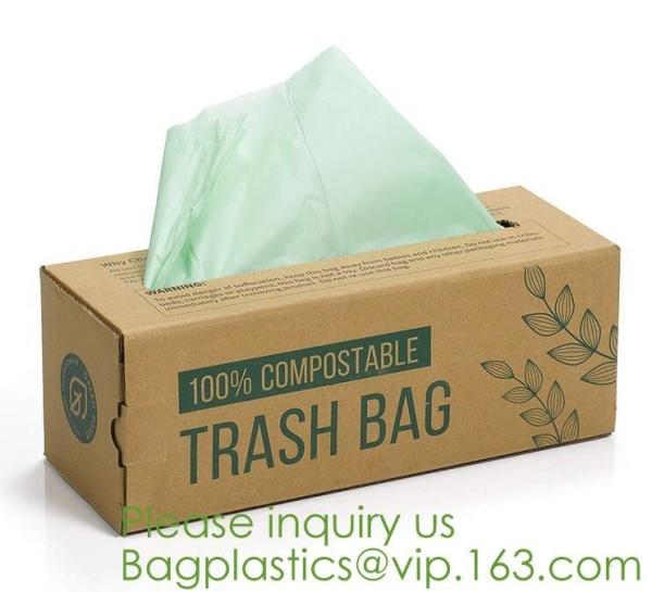 Eco friendly Compostable Waste Bags 100% Biodegradable Garbage Bags Made From