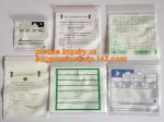 medical packaging plastic sterilized medical Zip lockkk bag, block writable zip