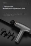 FCC Cordless Massage Gun Rechargeable 5 Heads Electric Handheld Massage Gun