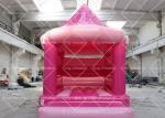Outdoor White 4x3.5m Carousel Inflatable Bouncy Castle For Wedding Use