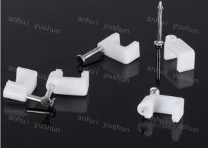 Wholesale Flat Plastic Cable Clips 4mm - 25mm Achieve Tidy Cable Management from china suppliers